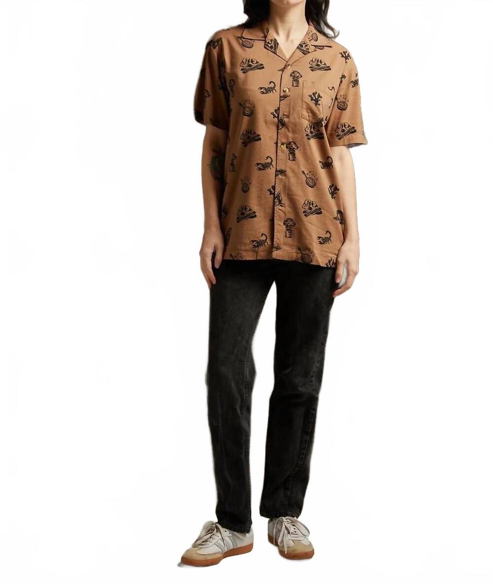 NEW PYKNIC brain fried button-up shirt in husk